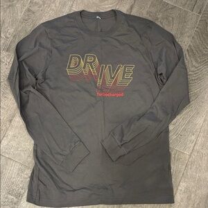 VW Volkswagen Drive Turbocharged Gray Long Sleeve Shirt